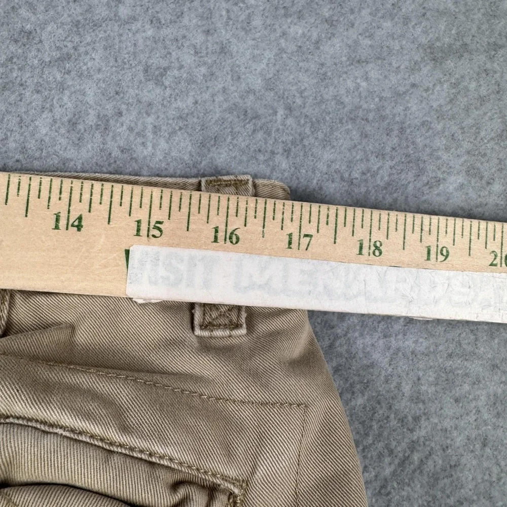Old Navy Cargo Pants Mens 34x32 Tan Fleece Lined Straight Leg Cotton Utility Y2K